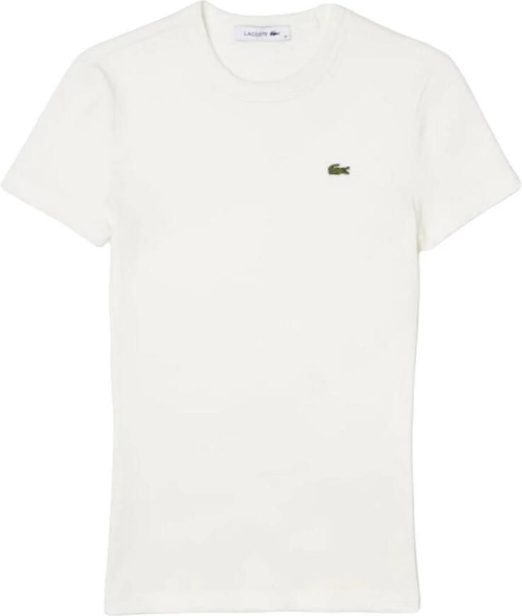Lacoste Casual Katoenen T-shirt voor vrouwen White Dames