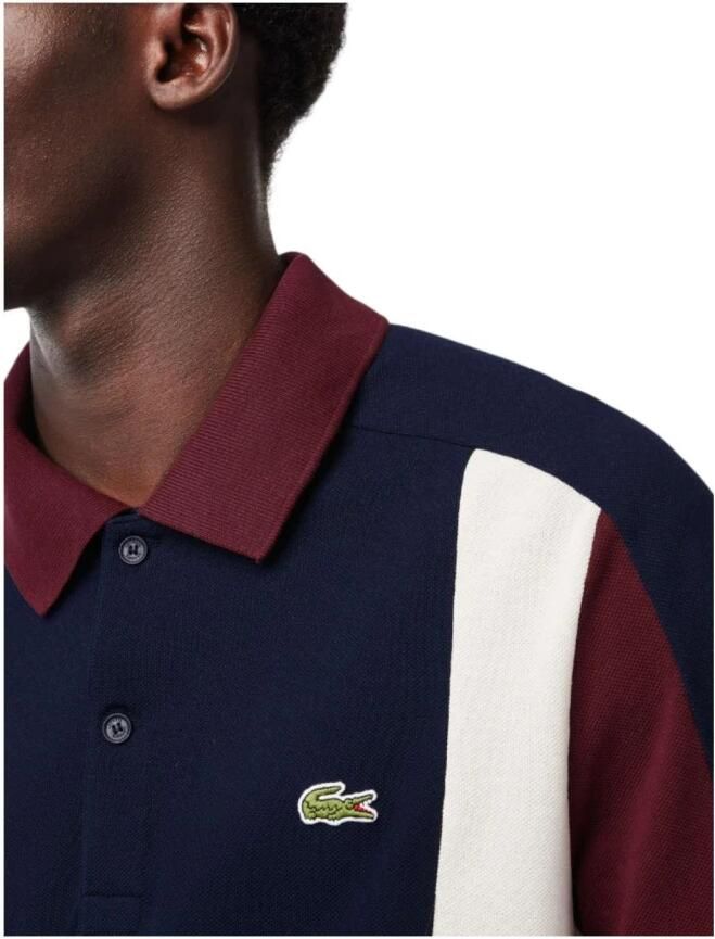Lacoste Colorblock Polo Shirt voor Heren Blauw Heren