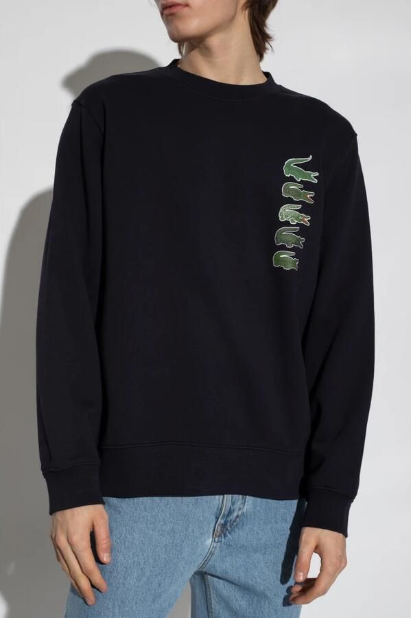 Lacoste Klassieke Crocodile Jogger Sweatshirt Black Heren - Foto 3