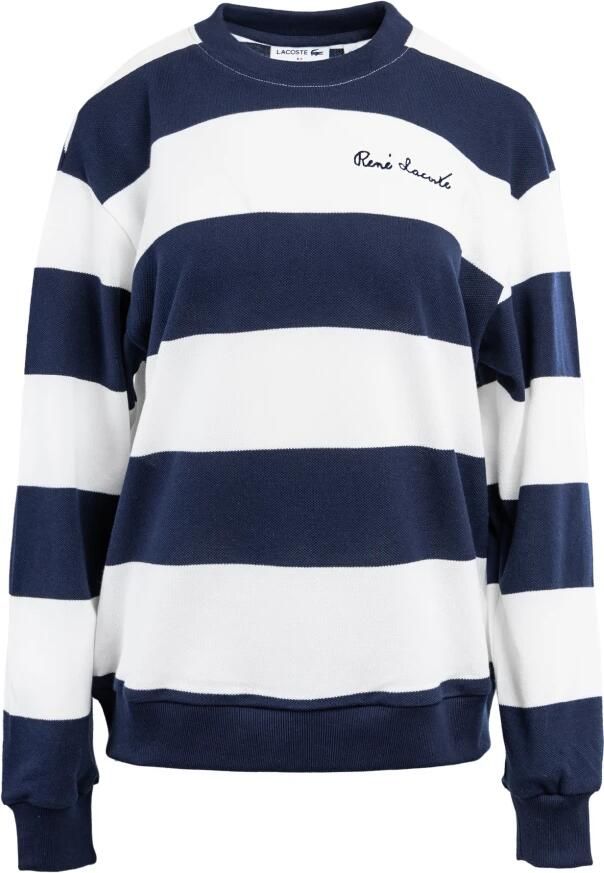 Lacoste Dames Sweatshirt Wit Blauw Stijlvol Multicolor Dames