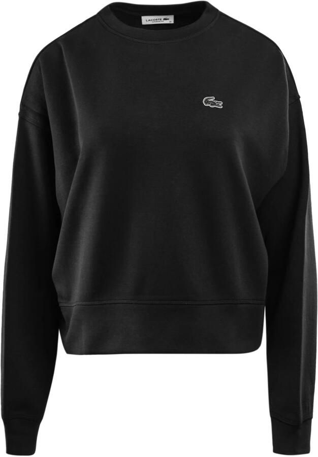 Lacoste Zwarte Oversized Sportieve Trui Black Dames
