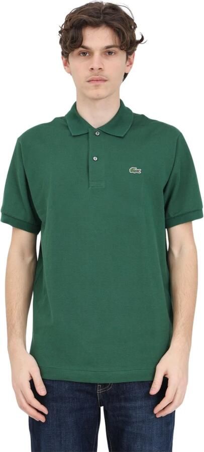 Lacoste Groene Geribbelde Kraag en Mouw T-shirts en Polos Groen Heren - Foto 10