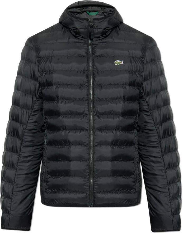 Lacoste Zwarte Essential Gewatteerde Jas Black Heren - Foto 5