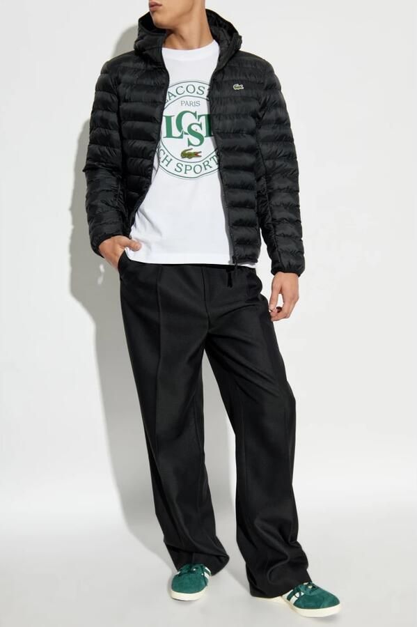 Lacoste Zwarte Essential Gewatteerde Jas Black Heren - Foto 2