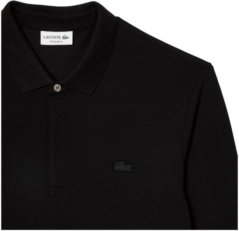 Lacoste Elegante Lange Mouw Polo Shirt Zwart Black Heren - Foto 4