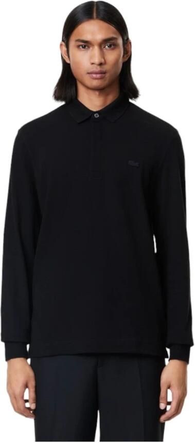 Lacoste Elegante Lange Mouw Polo Shirt Zwart Black Heren - Foto 3