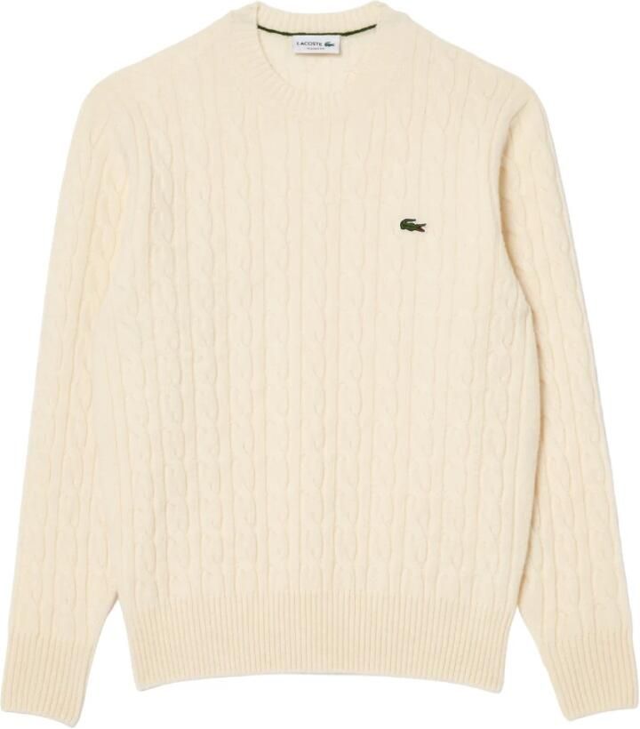 Lacoste Elegante Wintertrui met Gevlochten Details Beige Heren - Foto 2