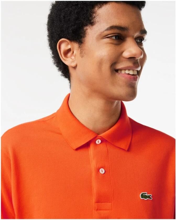 Lacoste Klassieke Katoenen T-shirts en Polos Orange Heren
