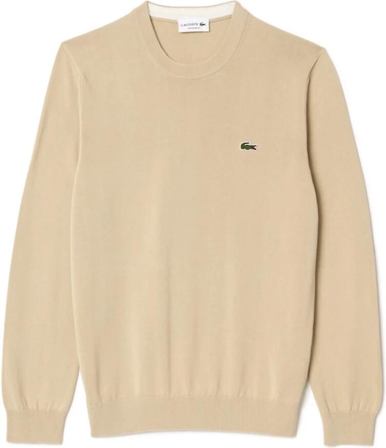 Lacoste Biologisch katoenen ronde hals trui Beige Heren - Foto 4
