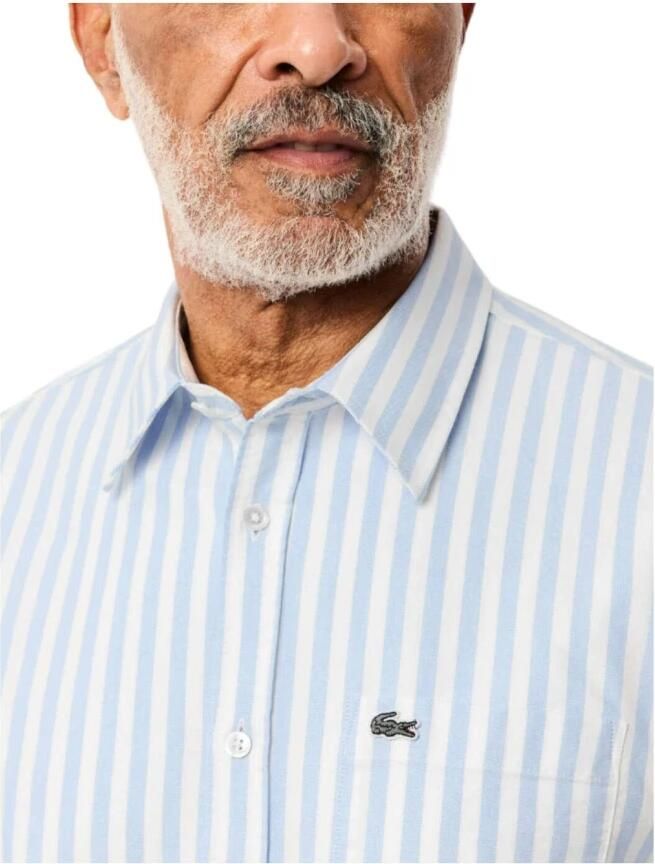 Lacoste Vrijetijdsoverhemd met borstzak van puur katoen