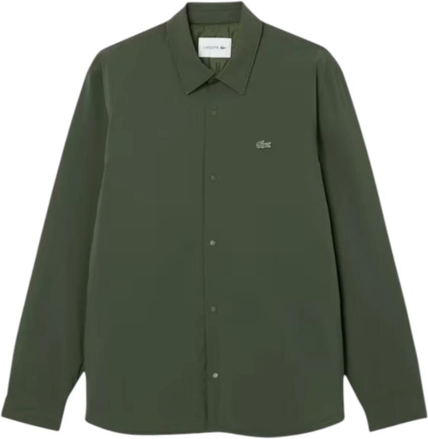 Lacoste Gewatteerd Waterafstotend Overshirt Groen Green Heren - Foto 8