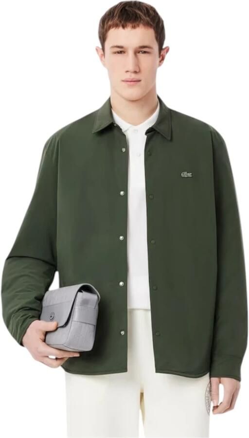 Lacoste Gewatteerd Waterafstotend Overshirt Groen Green Heren - Foto 5