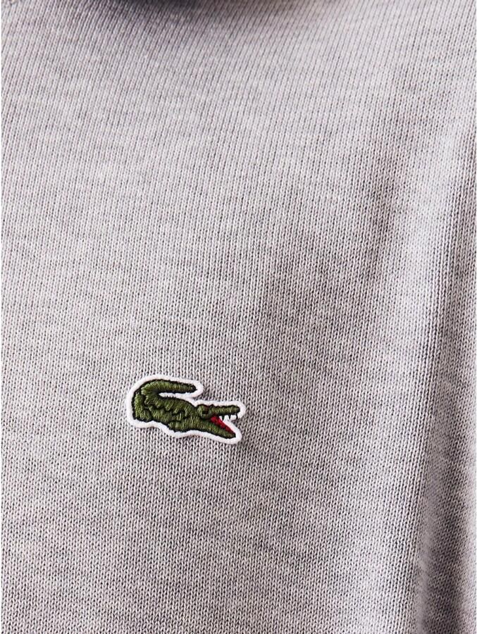 Lacoste Klassieke Grijze Sweatshirt met Groene Krokodil Borduursel Gray Heren