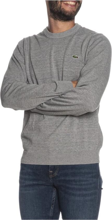 Lacoste Heren Katoenen Ronde Hals Trui Gray Heren - Foto 3