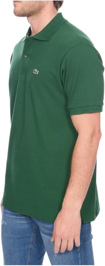 Lacoste Groene Geribbelde Kraag en Mouw T-shirts en Polos Groen Heren - Foto 13