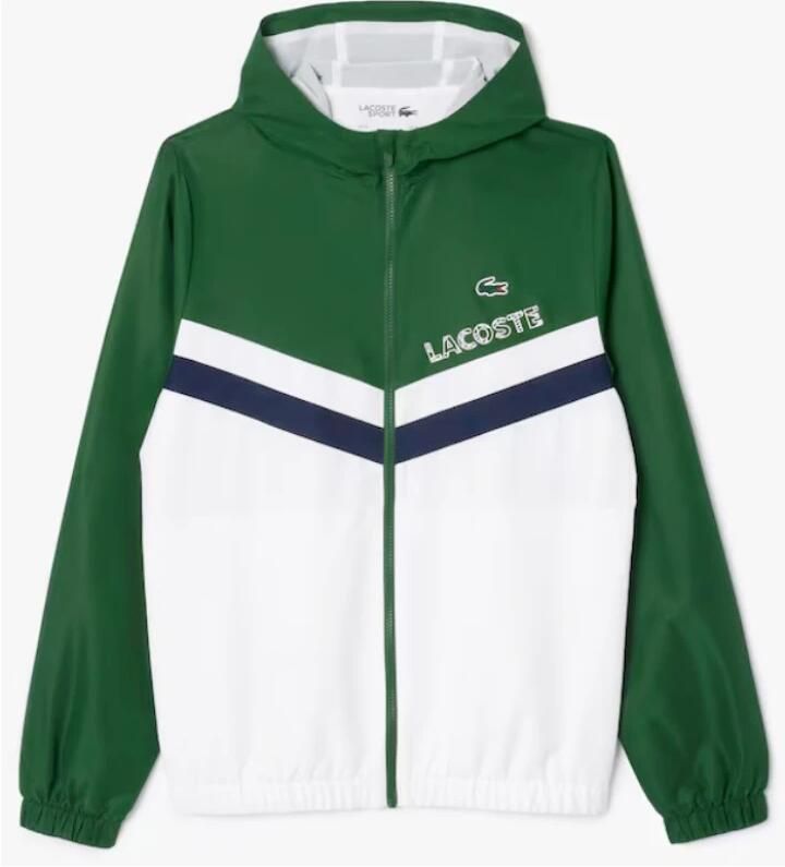 Lacoste Woven Hooded Chevron Tracksuit Green- Heren Green - Foto 6