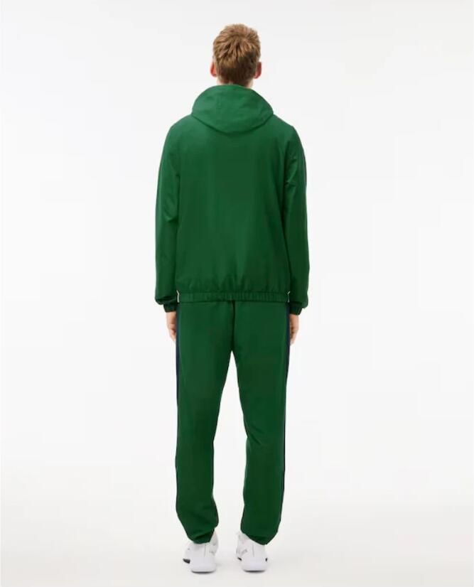 Lacoste Woven Hooded Chevron Tracksuit Green- Heren Green - Foto 8