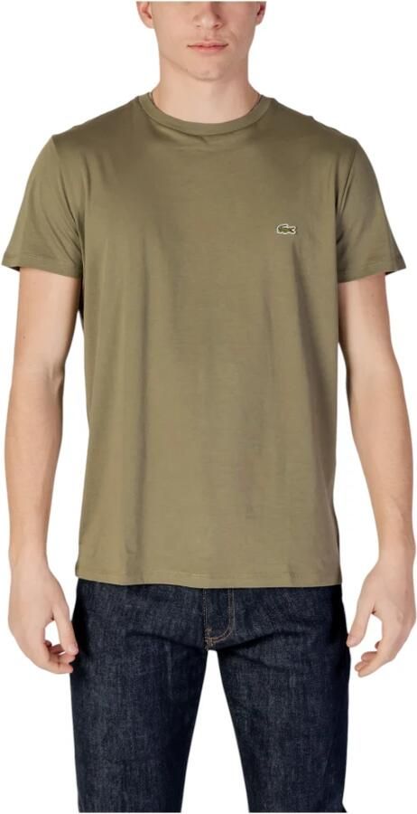 LACOSTE Heren Polo's & T-shirts 1tht1 Mens Tee-shirt 12 Khaki - Foto 4