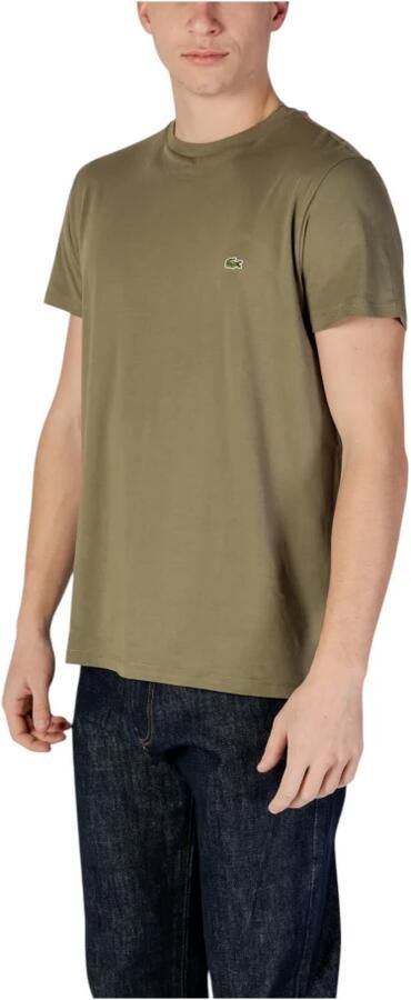 LACOSTE Heren Polo's & T-shirts 1tht1 Mens Tee-shirt 12 Khaki - Foto 3
