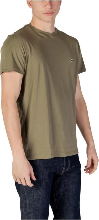 LACOSTE Heren Polo's & T-shirts 1tht1 Mens Tee-shirt 12 Khaki - Foto 2