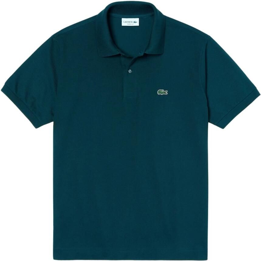 Lacoste Groene Geribbelde Kraag en Mouw T-shirts en Polos Groen Heren - Foto 3