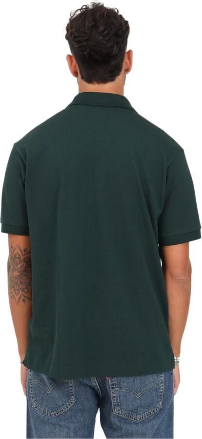 Lacoste Groene Geribbelde Kraag en Mouw T-shirts en Polos Groen Heren - Foto 9
