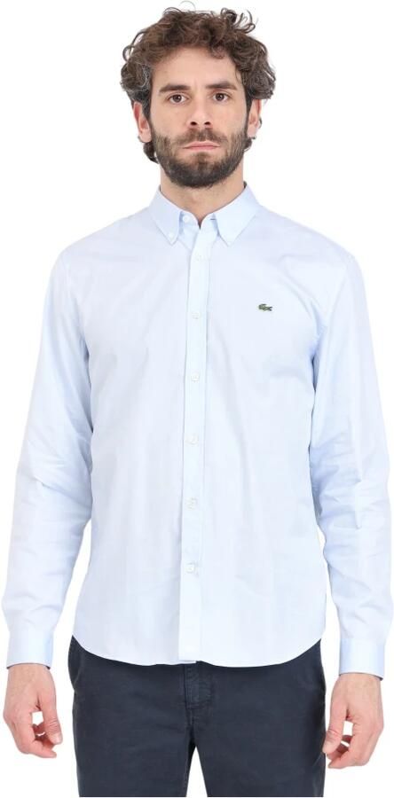 Lacoste Herenoverhemd met regular fit van premium katoen Blue Heren - Foto 2