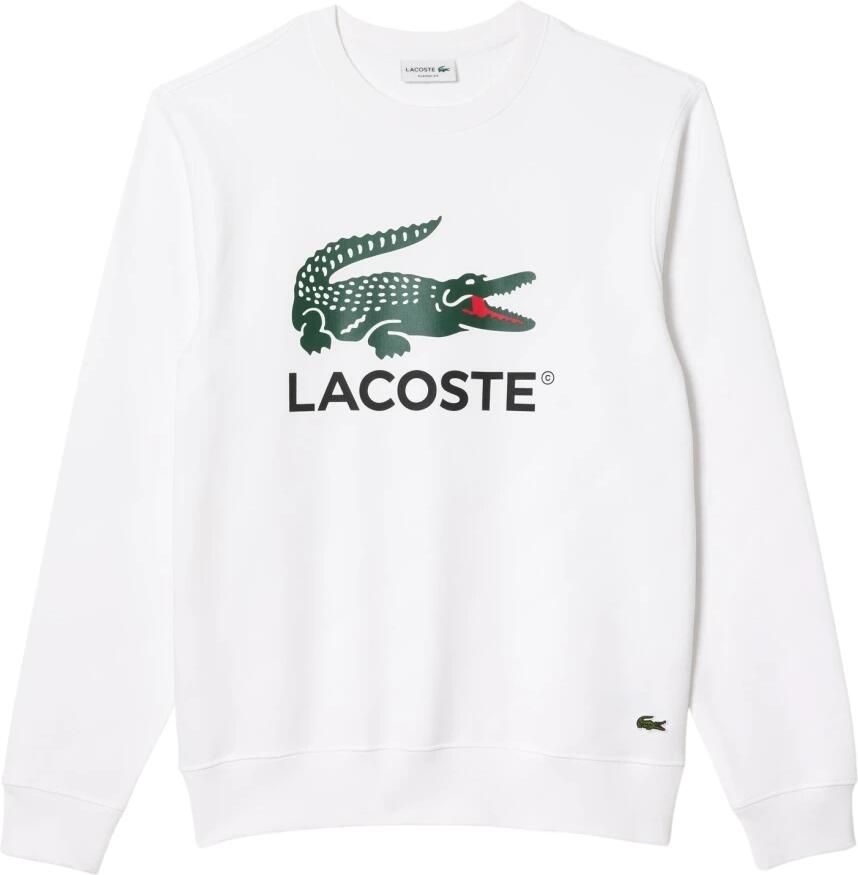 Lacoste Heren Corduroy Sweatshirt met Front Logo White Heren