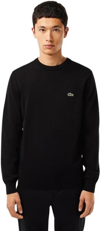 Lacoste Biologisch katoenen trui met geborduurde krokodil Black Heren - Foto 4