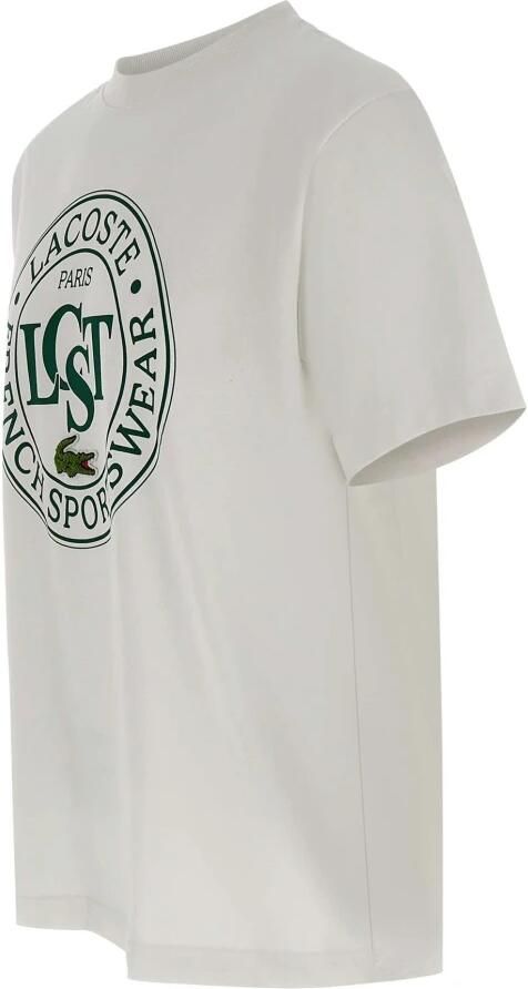 Lacoste Heren T-shirt Wit Logo Print White Heren - Foto 3