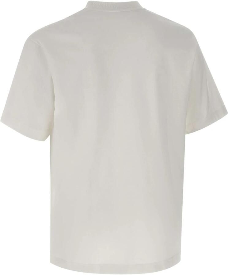 Lacoste Heren T-shirt Wit Logo Print White Heren