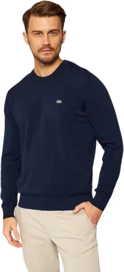 Lacoste Trui met ronde hals gemakkelijk te onderhouden duurzame katoenmix met wolaandeel - Foto 11