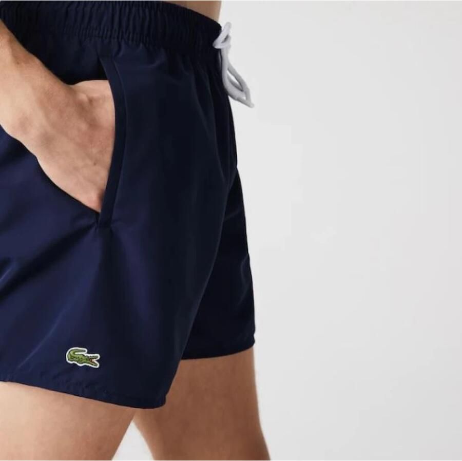 Lacoste Sneldrogende zwemkleding met merkprint Blue Heren - Foto 5