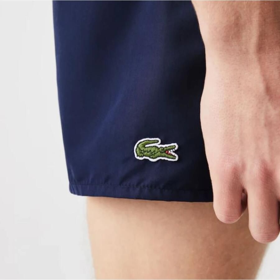 Lacoste Sneldrogende zwemkleding met merkprint Blue Heren - Foto 3