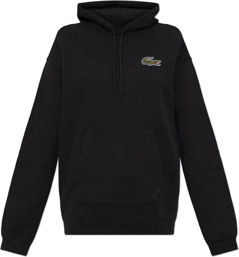 Lacoste Zwarte Hoodie Loose Fit Sweater Black Heren - Foto 7
