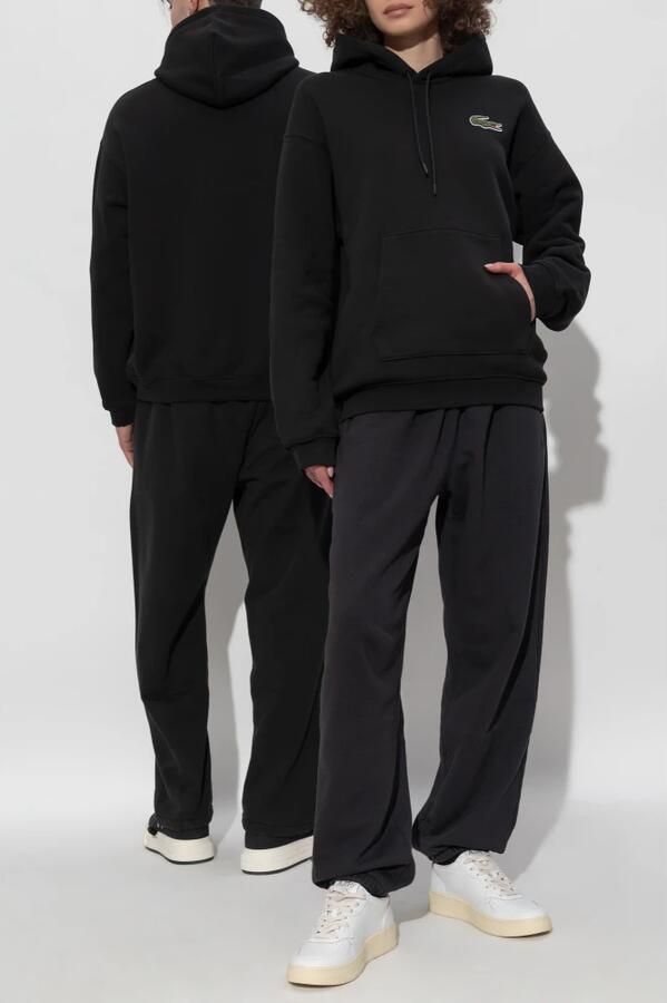 Lacoste Zwarte Hoodie Loose Fit Sweater Black Heren - Foto 2