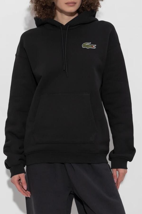 Lacoste Zwarte Hoodie Loose Fit Sweater Black Heren - Foto 3