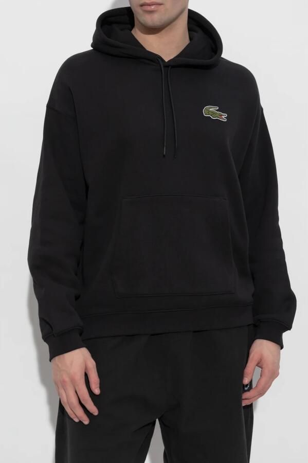 Lacoste Zwarte Hoodie Loose Fit Sweater Black Heren - Foto 5