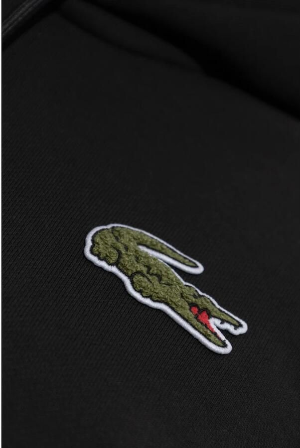 Lacoste Zwarte Hoodie Loose Fit Sweater Black Heren