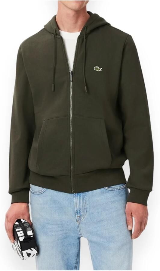 Lacoste Hoodie met rits Green Heren