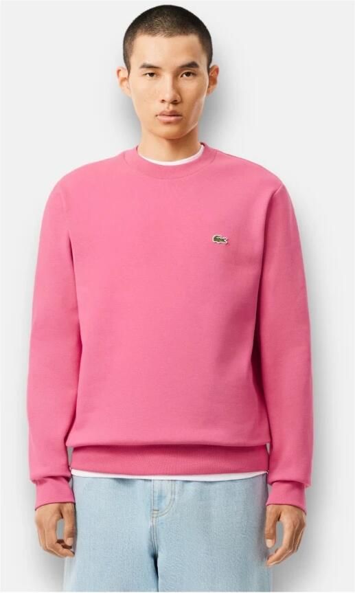 Lacoste Geborstelde biologisch katoenen sweatshirt Pink Heren - Foto 3