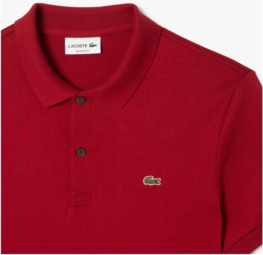 Lacoste Iconische Cotton Pima Polo in Dierse Kleuren Red Heren - Foto 5