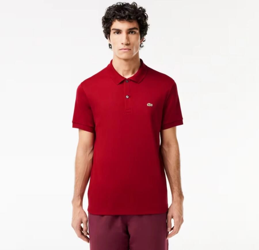 Lacoste Iconische Cotton Pima Polo in Dierse Kleuren Red Heren - Foto 3