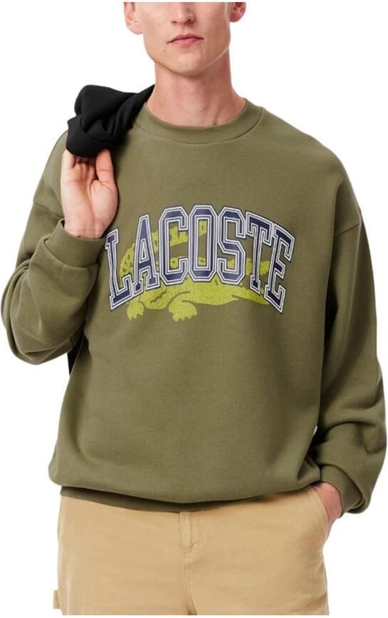 Lacoste Iconische Krokodillenprint Sweater Green Heren - Foto 3