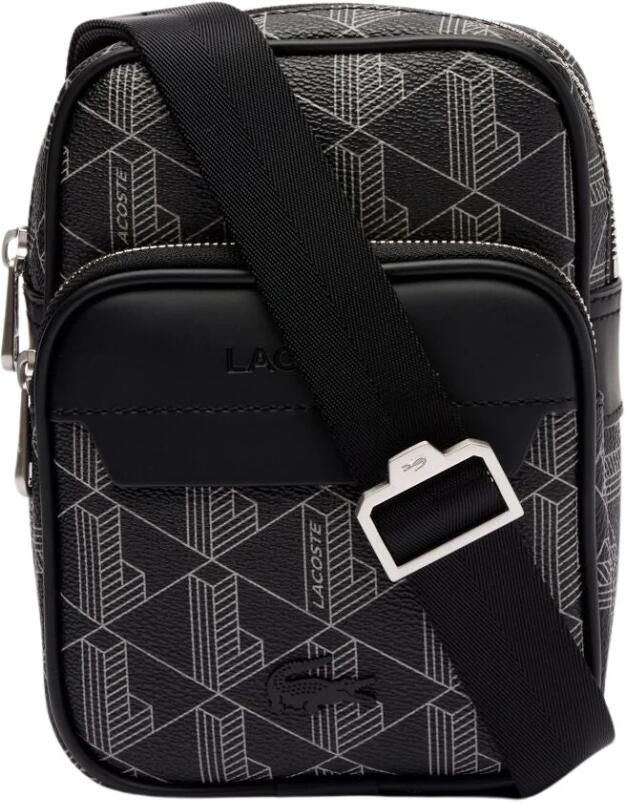 Lacoste Iconische Monogram Blend Schoudertas Black Heren - Foto 5