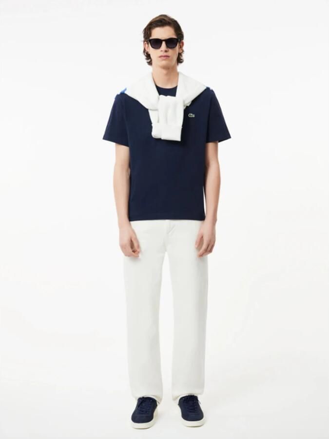LACOSTE Heren Polo's & T-shirts 1ht1 Men's Tee-shirt 12 Donkerblauw - Foto 2