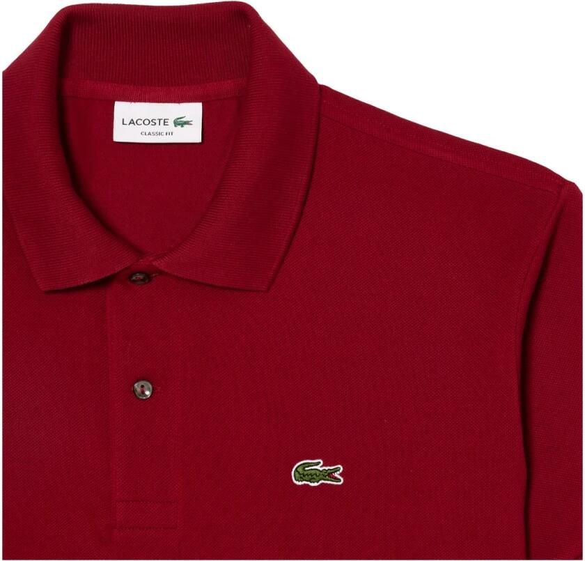 Lacoste Klassieke Katoenen Polo met Moeder van Parel Knopen Red Heren - Foto 6