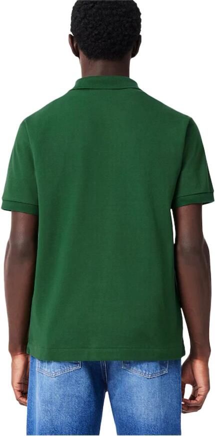 Lacoste Groene Geribbelde Kraag en Mouw T-shirts en Polos Groen Heren - Foto 5
