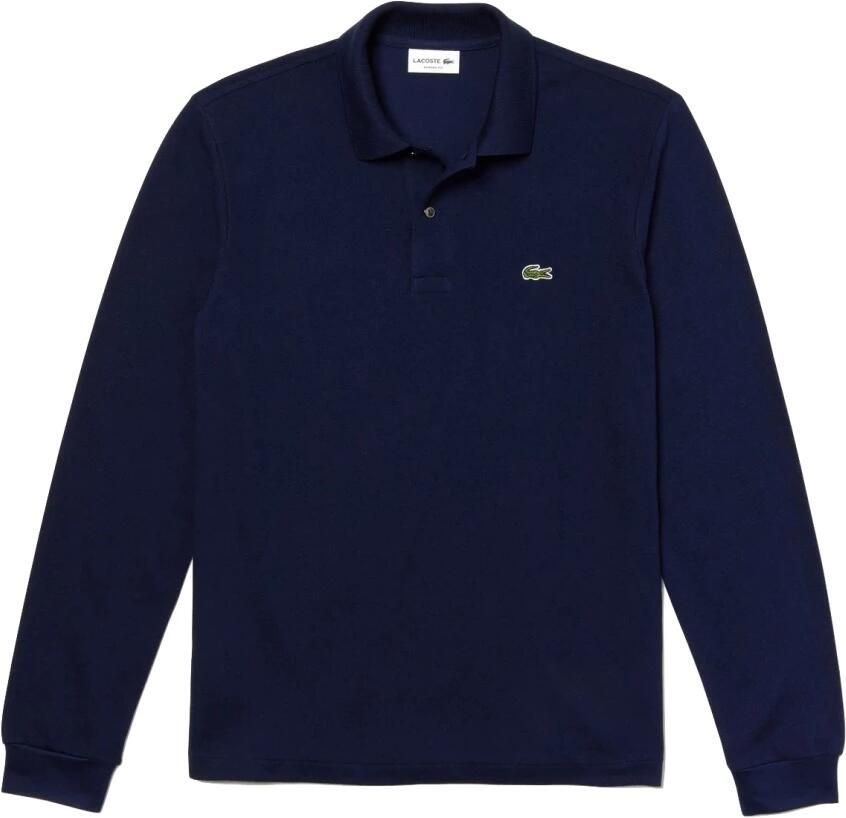LACOSTE Heren Polo's & T-shirts 1hp2 Men Long Sleeved Best Polo Donkergroen - Foto 7