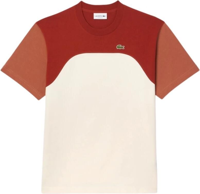 Lacoste Kleur Blok Katoenen T-shirt Multicolor Heren - Foto 4